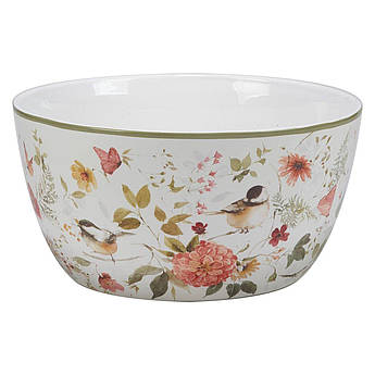 Високий салатник із кераміки з квітковим принтом "Лісова пісня" Certified International