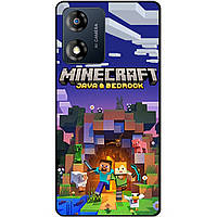 Силіконовий чохол бампер для Motorola Moto E13 з картинкою Майнкрафт Minecraft