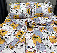 Комплект постельного белья полуторка Cats8