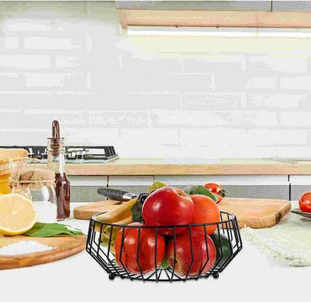 Металева фруктовиця 27*18*10 см, кошик для фруктів, фото 1