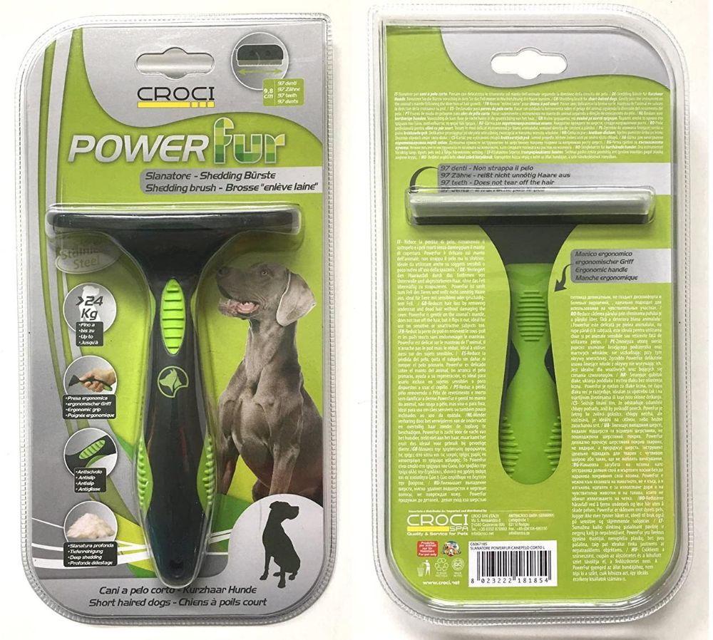 Фурмінатор Croci Powerfur L для видалення підшерстя у короткошерстих собак вагою понад 24 кг, лезо 9,8 см (C6067185), фото 1