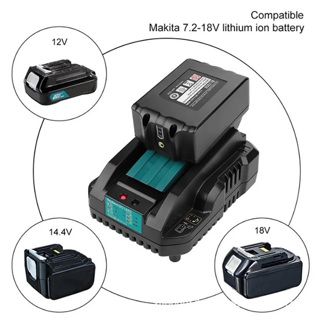 Зарядний пристрій MAK BL1430 BL1830 BL1415 BL1420 BL1840 для Makita 7,2V-18V Зарядний пристрій MAK BL1430 BL1830 BL1415 BL1420 BL1840 для Makita 7,2V-18V