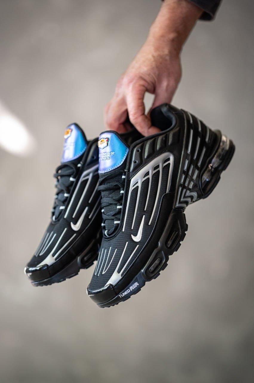 Кросівки чоловічі чорні Nike Air Max Plus 3 Black Grey Blue (13915)