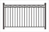 Металлическая заборная секция АМВ3022