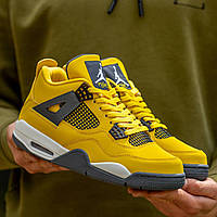 Кроссовки Nike Air Jordan 4 Retro Lightning Tour Yellow желтого цвета