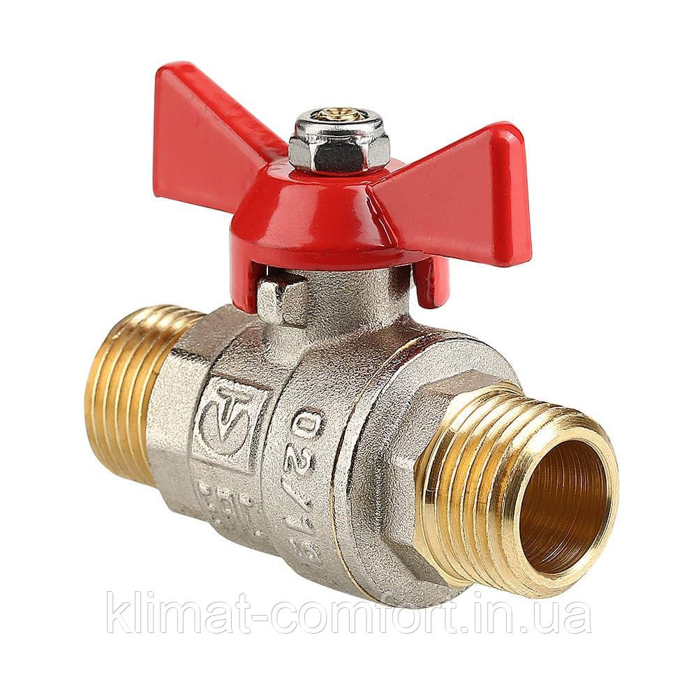 Кран кульовий Valtec для води нар-нар 1/2" Base VT.219.N.04