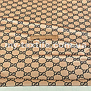 Велюр спорт на хутрі друкований принт Бежевий, фото 2