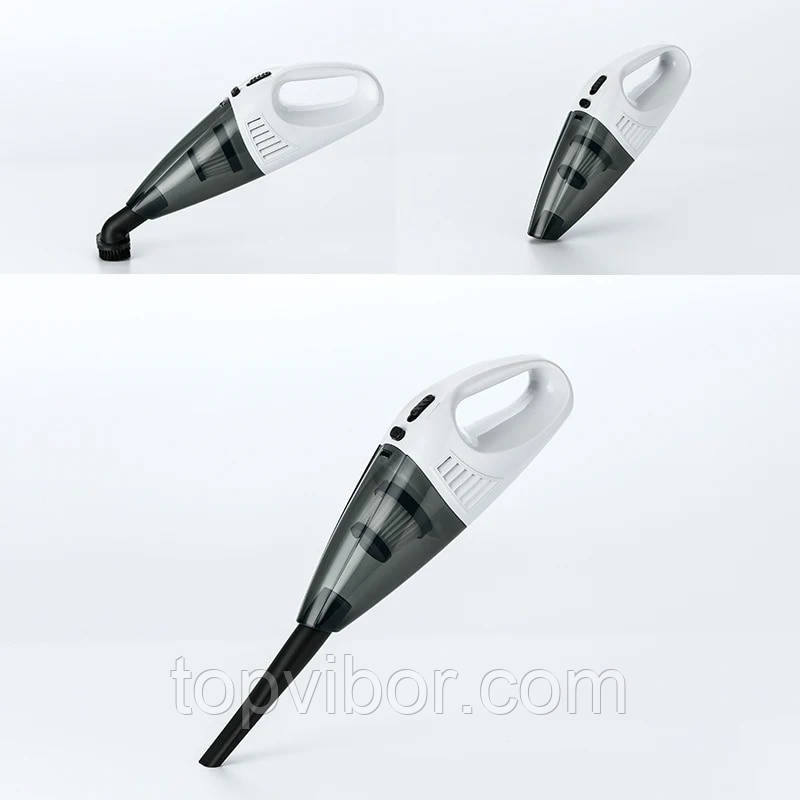 Ручний пилосос для машини Vacuum Cleaner 120W 7.4V Чорний портативний пилосос, міні пилосос для авто