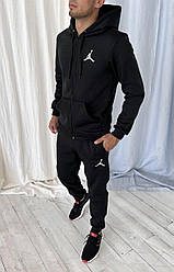 Зимовий чоловічий спортивний костюм Jordan чорний