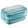 Ланч бокс на 3 відсіки з приладами М'ятний GOURMET, контейнер-судочок для їжі | контейнер для еды, фото 6