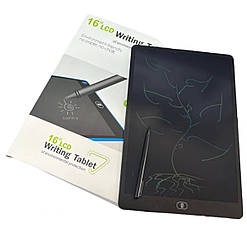 Планшет для малювання монохромний дитячий зі стилусом MD Writing Tablet Board, LCD 16 дюймів, чорний