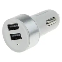 Автомобильный адаптер для телефона TOTO TZZ-58 Silver (Car Charger Metal 2USB 2.1A Silver (F_52859))