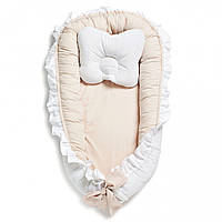 Кокон-позиционер Dolce Twins 9020-TD-02, beige, бежевый, Vse-detyam