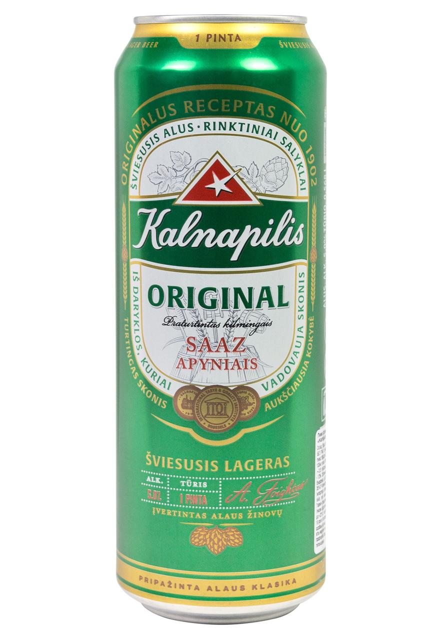 Пиво светлое фильтрованное Kalnapilis Original 5% 0.568л Латвия - фото 1 - id-p1997276960