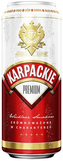 Пиво светлое фильтрованное "Karpackie" Premium 5.0% 0.5 л ж\б Польша - фото 1 - id-p1997276978