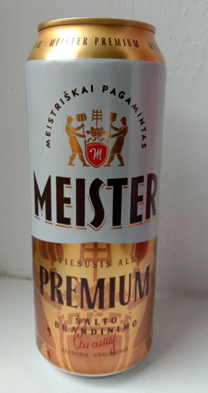 Пиво светлое фильтрованное Meister Premium 5% 0.5л Литва - фото 1 - id-p1997276986