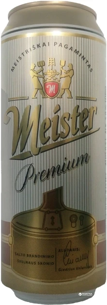 Пиво светлое фильтрованное Meister Premium 5% 0.5л Литва - фото 2 - id-p1997276986