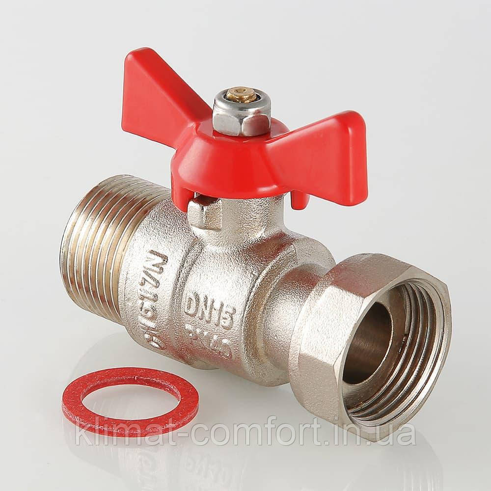 Кран кульовий Valtec латунний з накидною гайкою вн-нар 1" VT.260.N.0606