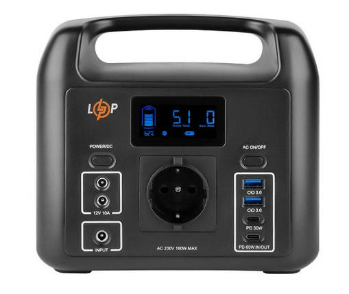 Багатофункціональна портативна зарядна станція LP CHARGER 160 (160W, 204Wh), фото 1