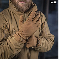 Зимние перчатки тактические M-Tac Койот (S), Рукавицы для ВСУ, перчатки Winter Soft Shell, полнопалые перчатки