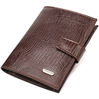 Вертикальное Мужское Портмоне Среднего Размера Из Натуральной Кожи С Тиснением Canpellini Ador Вертикальне