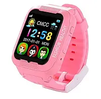 Детские наручные смарт часы Smart Watch K3 Розовые GPS трекер на руку электронные с видеозвонком и прослушкой