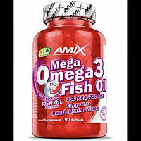 Amix Mega Omega 3 fish oil 90 softgels 330/220 , омега 3 риб'ячий жир