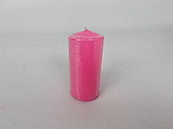 Кольорова парафінова свічка для декору(Ø50 мм/H-100 мм)Рожева(4 шт)Красива парафінова свічка
