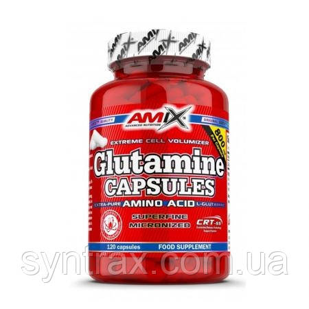 Amix Glutamine 800 mg 120 caps, глютамін амінокислоти