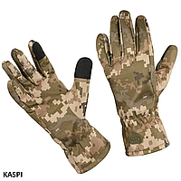 Зимние перчатки тактические M-Tac Пиксель S, Рукавицы для ВСУ, перчатки Winter Soft Shell, полнопалые перчатки