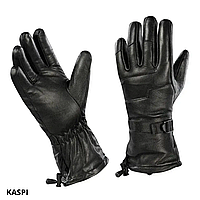 Шкіряні рукавички M-Tac Чорний (L), Зимові рукавиці, Рукавички з утеплювачем, повнопалі рукавички