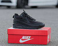 Зимові Кроссовки на хутрі Nike Кросівки на хутрі Air Max 90 LTR Black / Найк Аір Макс 90 Чорні Хутро мужские