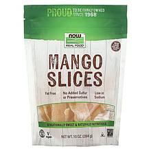 Шматочки манго NOW Foods, Real Food "Mango Slices" сушений (284 г)