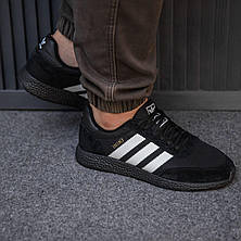 Чоловічі кросівки Adidas Iniki Black White (термо) ALL13387, фото 3