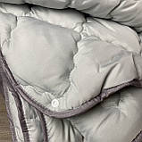 Ковдра двоспального розміру 4 сезони зима-літо 175х210 ОДА стьобана на кнопках 3 в 1, Колір - Сірий, фото 4