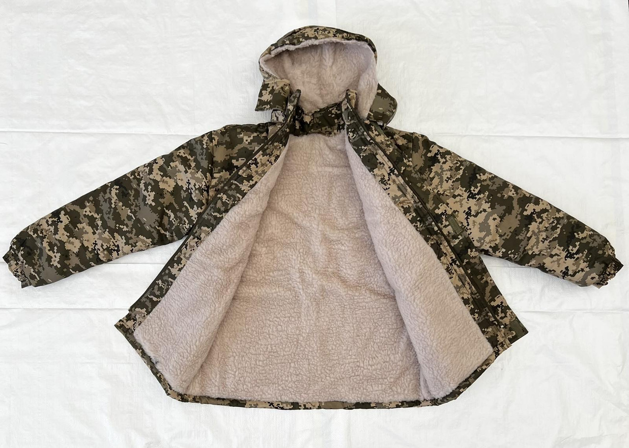 Бушлат зимовий піксельний на овчині, фото 1
