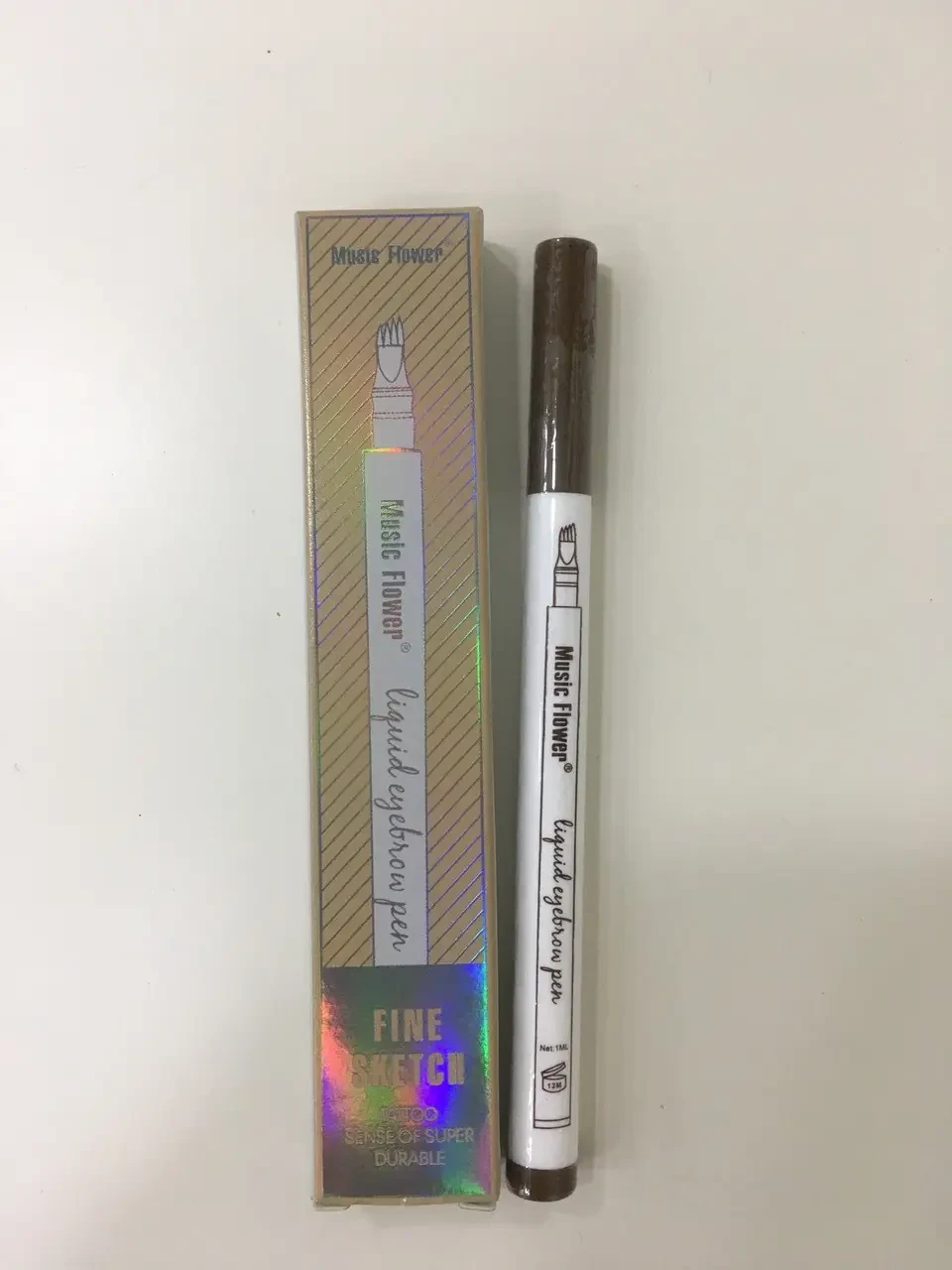 Олівець для брів Music Flower з ефектом тату, коричневий Brown