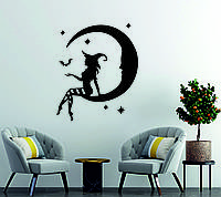 Декоративное настенное Панно «Ведьма на луне», Декор на стену