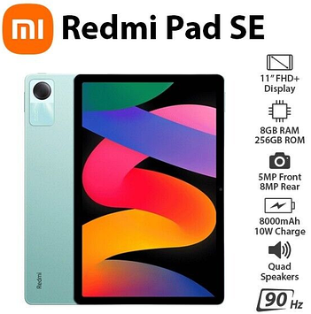 Планшет Xiaomi Redmi Pad SE  Mint Green 8/256GB 8000mAh 4 динаміки Global Version