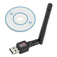 Мережевий WiFi адаптер від USB LV-UW 10-2DB / Вай-фай адаптер для ноутбука або ПК / Wifi антена приймач