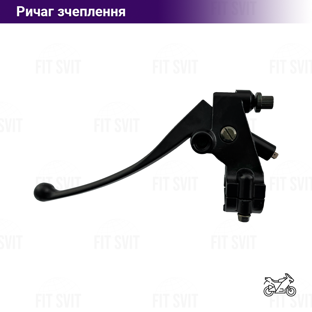 Важіль зчеплення на мотоцикл лівий Viper V200N/V200R із кріпленням дзеркала