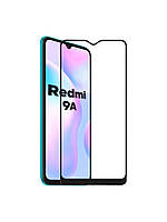 3D Захисне скло для Redmi 9A / стекло на редми 9а / повне проклеювання екрана/чорна рамка.
