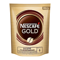 Кофе Nescafe Gold растворимый 210 грамм в мягкой упаковке