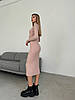 Модна безшовна жіноча сукня Aroma під горло в'язка рубчик Smdi8753, фото 6