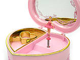 Дитяча скринька Принцеса 6005P, заводна з люстерком і потайним відділенням, фото 8