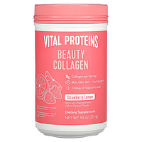 Vital Proteins, Beauty Collagen, коллаген смаком полуниці з лимоном