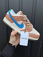 Женские кроссовки Nike Dunk Low Size Dark Driftwood Brown Beige Blue DO6712-200