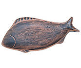 Блюдо для риби "Карп" 22 см - керамічний посуд з червоної глини