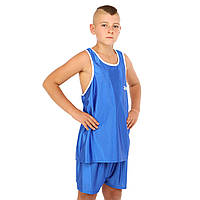 Детская форма для бокса ZELART CO-8943 (рост 125-165 см) синий L(28)-рост 145-155 см