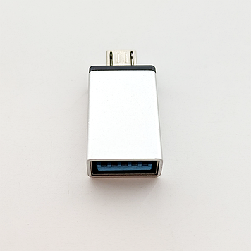 Адаптер OTG MicroUSB to USB-A silver OEM